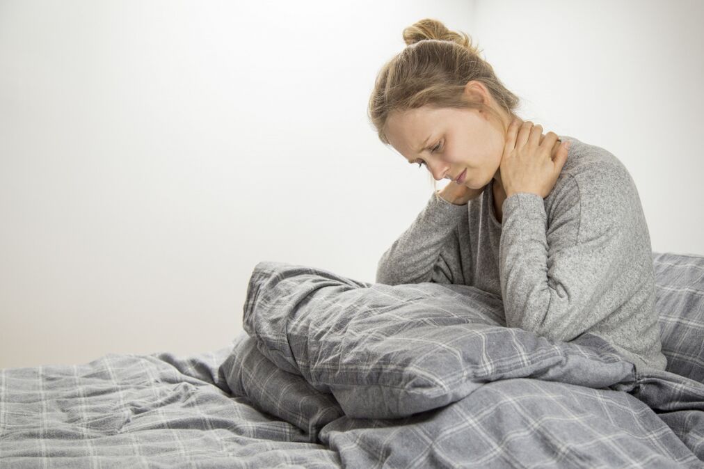 Zervikale Osteochondrose bei einer Frau