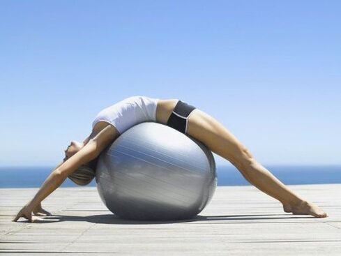 Fitball-Übungen für Osteochondrose der Wirbelsäule