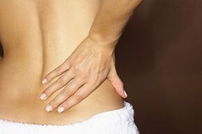 Schmerzen im unteren Rücken, Symptom einer Osteochondrose