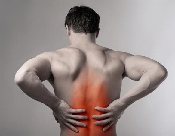 Rückenschmerzen aufgrund einer spinalen Osteochondrose